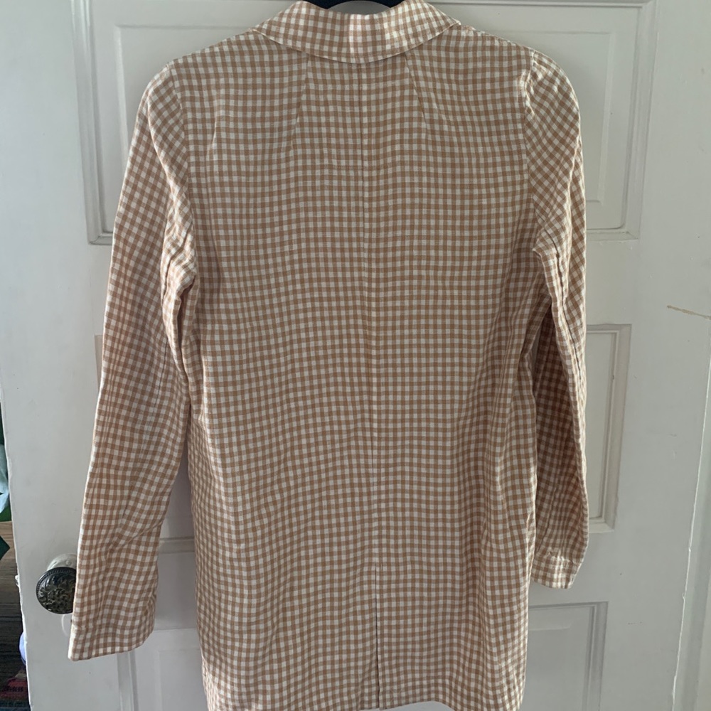 Linen Dorset Blazer in Gingham Check - Picture 5 of 7